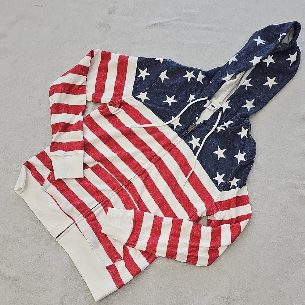Old Navy Red, White, and Blue Star Hoodie